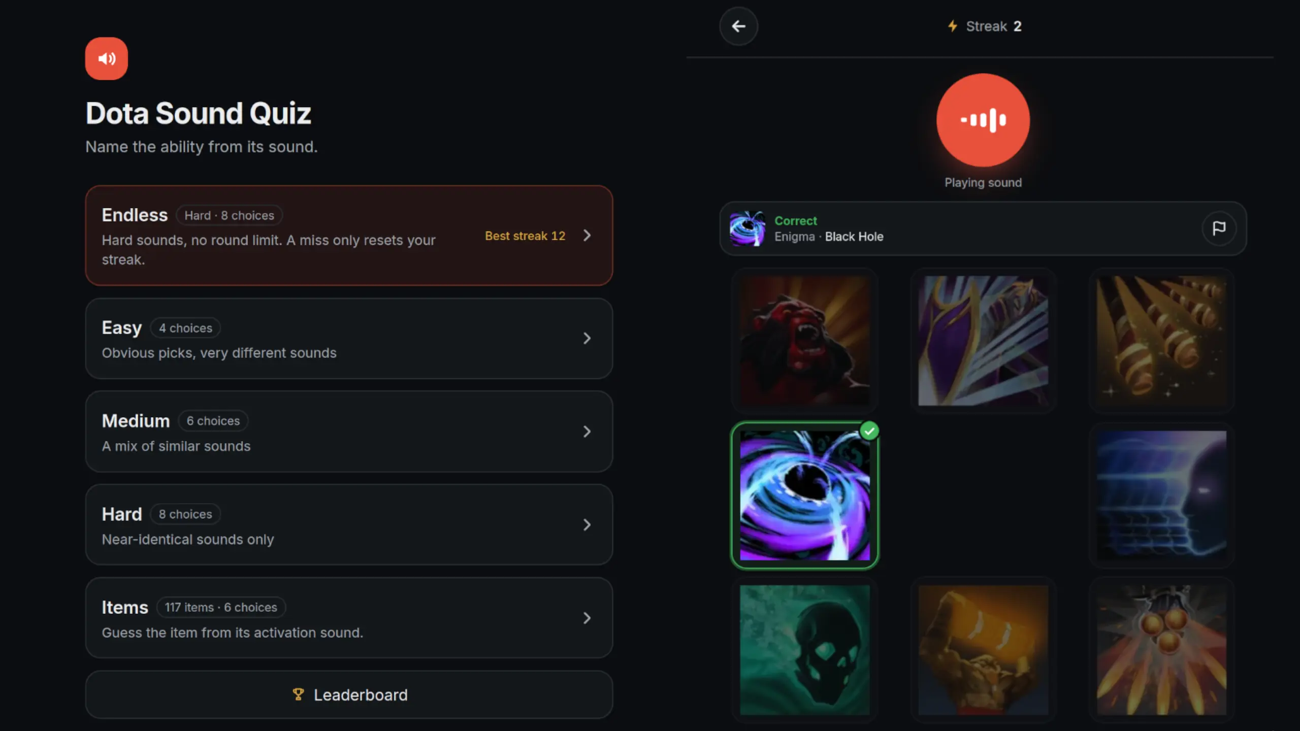 Dota Sound Quiz