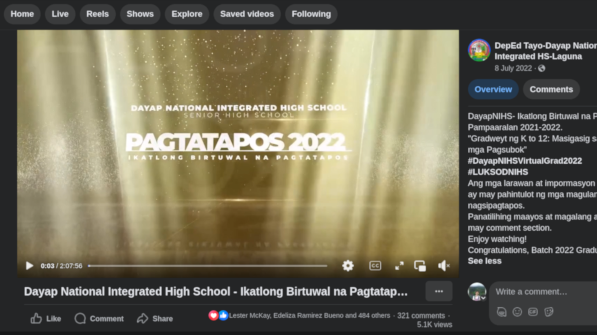 Graduation Video Screenshot