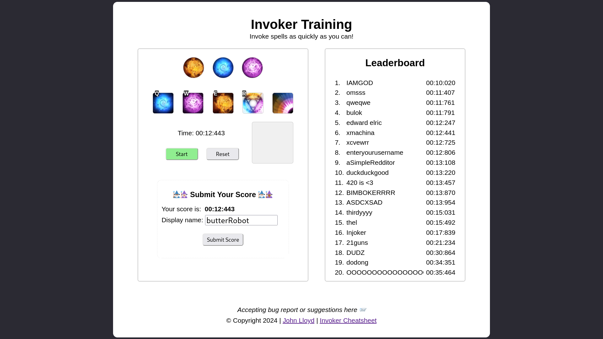 Invoker Training photo